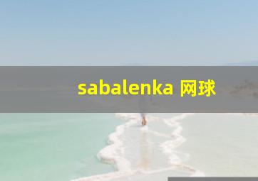 sabalenka 网球